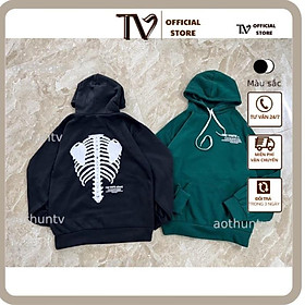Áo Hoodie Nam Nữ Áo hoodie xương mũ 2 lớp Nỉ thu đông dày ấm