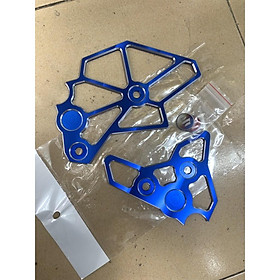 Ốp sườn nhôm xe raider fi có logo titan màu xanh