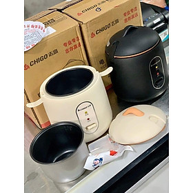 Nồi cơm điện Chigo, nồi nấu đa năng mini,nấu cơm,hầm cháo,hấp,xào,luộc an toàn, tiện ích - giao mầu ngẫu nhiên