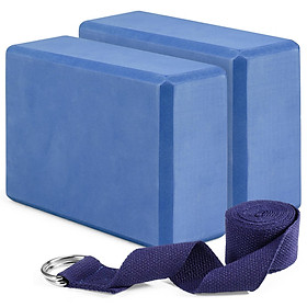 2 gạch xốp tập hỗ trợ tập luyện cho Yoga-Màu xanh dương