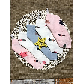 Set hai khăn mặt xô sợi tre Aden cho bé