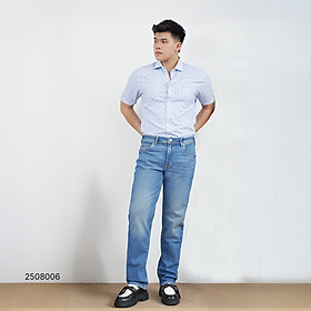 Quần Jean Nam Ninomaxx Form Tapered Xanh Dương RAWCORE DENIM Chất Vải Cứng Dày Độ Bền Cao Co Dãn Nhẹ 2508006