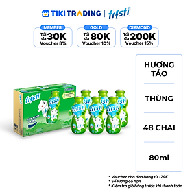 Thùng 48 chai sữa chua uống hương táo Fristi 80ml