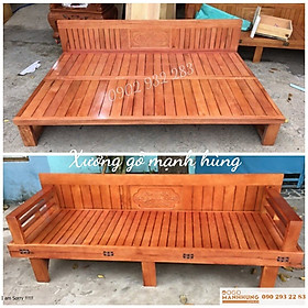 Sofa giường, giường gấp gỗ M 3.2 - Đồ Gỗ Mạnh Hùng