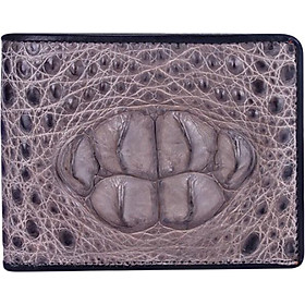 Ví Nam Da Cá Sấu Gù Đầu Huy Hoàng HT2290 (12.5 x 10 cm) - Xám