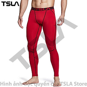 Quần legging thể thao nam giữ nhiệt TSLA lót lông form ôm thun co giãn bó cơ combat chạy bộ đạp xe gym work out