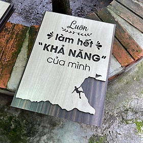 Mua Tranh Văn Phòng Gỗ cao cấp TBIG063 slogan truyền cảm hứng làm việc