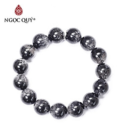 Vòng tay trơn thạch anh tóc đen 13mm mệnh thủy, mộc - Ngọc Quý Gemstones