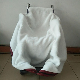 Plush Fleece Lining Wheelchair Warmer Cover Blanket Leg Foot Bag for Adults