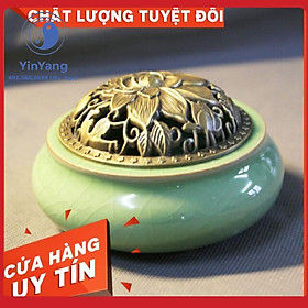 LƯ ĐỐT TRẦM HUƠNG KÈM TRỤ ĐỒNG CÀI NHANG VÒNG