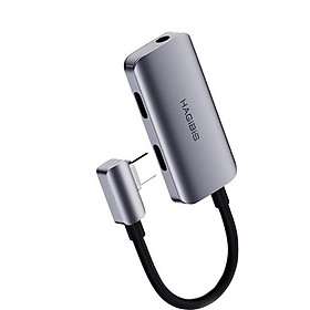 Cáp truyền tai nghe hợp kim nhôm Type-C của HAGiBiS Bộ nguồn 27W PD + Âm tần Type-C + Âm tần 3,5mm