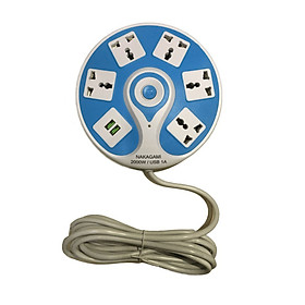 Mua Ổ cắm điện đa năng kết hợp Ổ cắm USB dạng Tròn Nakagami chất lượng cao công nghệ Nhật Bản - Màu ngẫu nhiên
