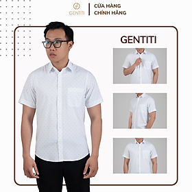 Áo sơ mi nam ngắn tay có túi có họa tiết hoa văn GENTITI by Thái Tuấn - 1C814HAKT521