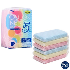 Mua Set 5 miếng xốp rửa bát bọc lưới NỘI ĐỊA NHẬT BẢN