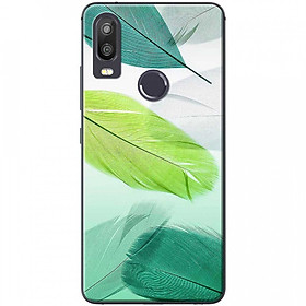 Ốp lưng dành cho Vsmart Active 1+ mẫu Lông vũ xanh lá