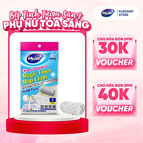 Bông Lau Thay Thế MyJae Đài Loan Sợi Fiber Cho Cây Lau Nhà Tự Vắt Kháng Khuẩn Và Cây Lau Nhà Phun Sương 33.5 x 10.5 cm