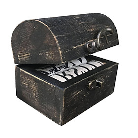 Hộp đựng nhẫn,  hình rươn gỗ được sơn theo phong cách giã cổ độc đáo giúp nâng cao giá trị quà tặng