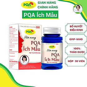 PQA Ích mẫu hỗ trợ người các biểu hiện kinh nguyệt không đều, đau bụng khi hành kinh. Hộp 30 viên