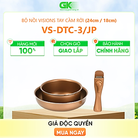 Bộ nồi chảo chống dính Visions tay cầm rời VS DTC-3/JP - Hàng chính hãng( Chỉ giao HCM)