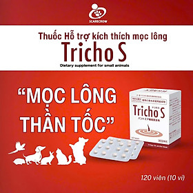 Sản phẩm TRICHO S giúp cân bằng dinh dưỡng , lông mượt-da khỏe & mọc lông thần tốc cho chó mèo [ Hộp 120v ]