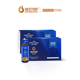 Bộ 2 Hộp 10 Chai Nước Uống Đông Trùng Hạ Thảo HECTOR Sâm tăng cường đề kháng, bồi bổ cơ thể  (20x50ml)