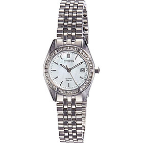 Đồng Hồ Citizen Nữ Đính Đá Swarovski Dây Kim Loại Pin-Quartz EU6060-55D - Mặt Xà Cừ (26mm)