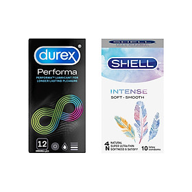 Hộp Bao cao su Shell Intense 10 cái + Tặng Bao cao su Durex
