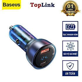 Mua Tẩu Sạc Mini Trên Xe Hơi Particular Digital Display QC + PPS Dual Quick Charger (VCKX65C) 65W Hàng Chính Hãng Baseus