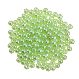 100Pcs 8mm Charm Green Beads Loose Beads Spacer for DIY Beads Jewelry Making