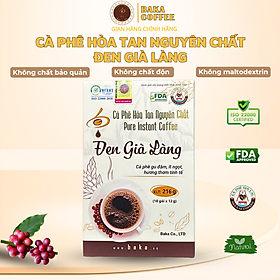 Cà Phê Hòa Tan Nguyên Chất ĐEN GIÀ LÀNG - Hộp