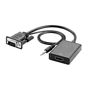 VGA Male to HDMI Female Adapter Converter Cable With 3.5 mm Audio Output 1080P VGA to HDMI for PC laptop to HDTV Projector PS4