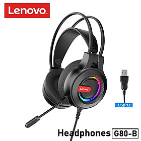 Mua TAI NGHE G80-B ( 3.5MM+USB) ĐEN LED LENOVO- Hàng Chính Hãng