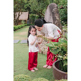 Đồ Lsm Đi Chùa Thêu Con Công Mẹ và Bé