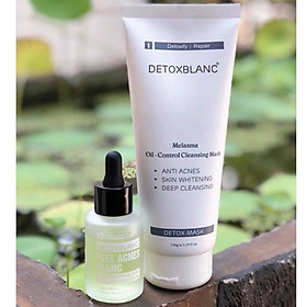 Combo Mặt nạ (Detox mask) và Serum Lộc Đề ( Peel Acnes Detox BlanC)