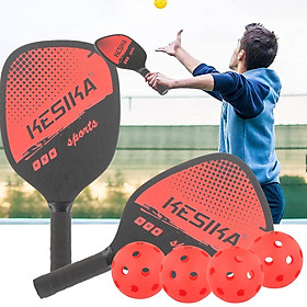 Professional Pickleball Paddles Comfort Grip with 4 Balls Racquet Green