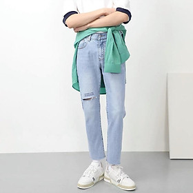 quần jeans skinny co giãn quần jeans nam hàn quốc thêu chữ