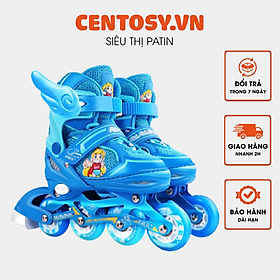 Giày Trượt Patin Papaison Kid với thiết kế an toàn, êm ái, màu sắc ưa nhìn( xanh dương, hồng ), bắt mắt, đây là mẫu giày phù hợp với cả bé trai lẫn bé gái ưa thích vận động