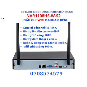 Mua Đầu ghi hình IP Wifi 8 kênh DAHUA NVR1108HS-W-S2- Hàng chính hãng