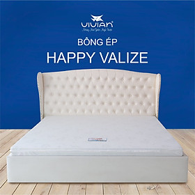 Mua Nệm Bông Ép HAPPY Vivian Thẳng Không Chần (1.0 x 2.0) - Vải Gấm Valize Cao Cấp - Hoa Văn Màu Sắc Ngẫu Nhiên. Ưu đãi: Tặng ngay 2 gối kê gòn xơ cao cấp Vivian