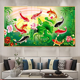 Mua Tranh Canvas Cá Chép Phong Thủy - Tranh Treo Tường Giá Rẻ