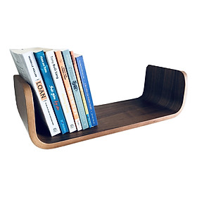 Kệ Sách Treo Tường Uốn Cong Book Shelf BS0205 - Walnut