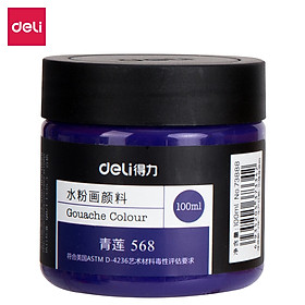 Màu bột Gouache 100ml cao cấp dạng hũ Deli - Tô đất sét, đất nặn tự khô - Siêu mịn, tươi sáng - Nhiều màu sắc - 73888
