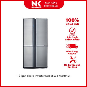 Mua Tủ lạnh Sharp Inverter 678 lít SJ-FX680V-ST - Hàng chính hãng  Giao hàng toàn quốc 