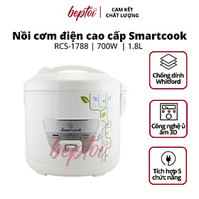 Mua Nồi cơm điện nắp gài Smartcook RCS-1788  nồi cơm điện cao cấp 1.8 Lít - Hàng chính hãng
