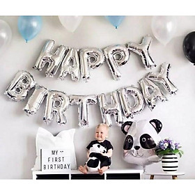 Set bong bóng phụ kiện trang trí sinh nhật, tiệc, party cho bé trai, bé gái chữ Happy Birthday - BOBABO