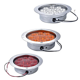 3 Pieces 12 LED Brake  Rear Tail Light Trailer RV Truck 12V 24V