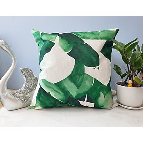 Mua Gối Trang Trí Sofa - Chất Liệu Bố Gai Họa Tiết Size 45x45cm - Gối Văn Phòng
