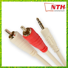 Mua Cáp loa 1 đầu jack 3.5 ra 2 đầu AV hoa sen dài 1.8M 3M 5M 10M 15M cao cấp (dây loa 1 ra 2)