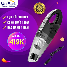 Mua Máy hút bụi cầm tay không dây loại sạc pin dùng cho gia đình - lực hút 3200kpa - dung lượng 2200mAh - có thể hút bụi khô và nước - màu xám đen - Hàng Chính Hãng