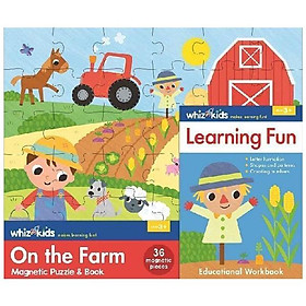 Whiz Kids Magnetic Puzzle And Book - On The Farm - Parragon